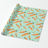 Niedlich Carrot Liebe Muster Pastell Green Geschenkpapier (Ungerollt)