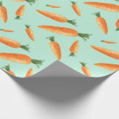 Niedlich Carrot Liebe Muster Pastell Green Geschenkpapier (Ecke)