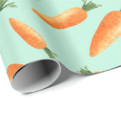 Niedlich Carrot Liebe Muster Pastell Green Geschenkpapier (Rolleneckpunkt)