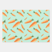 Niedlich Carrot Liebe Muster Pastell Green Geschenkpapier Set (Vorderseite 3)