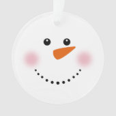 Niedlich Carrot Nose Snowman Ornament (Vorderseite)