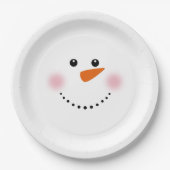 Niedlich Carrot Nose Snowman Pappteller (Vorderseite)