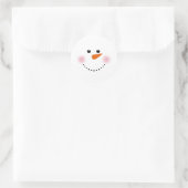 Niedlich Carrot Nose Snowman Runder Aufkleber (Tasche)