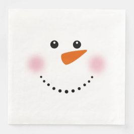 Niedlich Carrot Nose Snowman Serviette