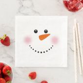 Niedlich Carrot Nose Snowman Serviette (Beispiel)