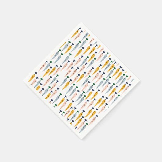Niedlich Carrots Paper Napkins Serviette (Ecke)