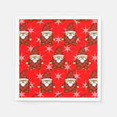 Niedlich Carton Gnome Pattern Weihnachten Napkins Serviette (Vorderseite)