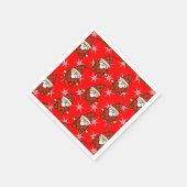 Niedlich Carton Gnome Pattern Weihnachten Napkins Serviette (Ecke)