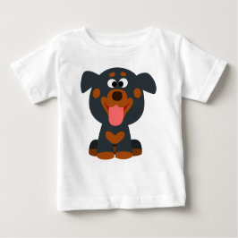 Niedlich Cartoon Baby Rottweiler Baby T - Shirt