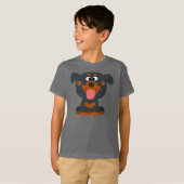 Niedlich Cartoon Baby Rottweiler Children T - Shir T-Shirt (Vorne ganz)