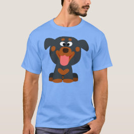 Niedlich Cartoon Baby Rottweiler T - Shirt