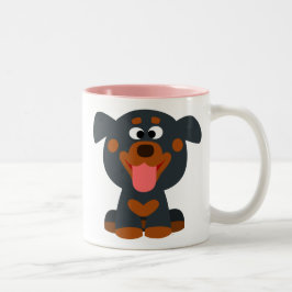 Niedlich Cartoon Baby Rottweiler Tasse