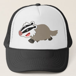 Niedlich Cartoon Badger Hat Truckerkappe