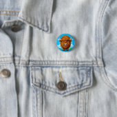 Niedlich Cartoon Bison Button (Beispiel)