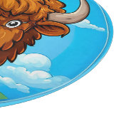 Niedlich Cartoon Bison Schneidebrett (Ecke)