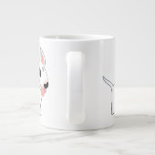 Niedlich Cartoon Bull Terrier Jumbo Tasse (Rückseite)