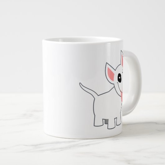 Niedlich Cartoon Bull Terrier Jumbo Tasse (Vorderseite Rechts)