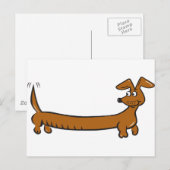 Niedlich Cartoon Dacjshund Postkarte (Vorne/Hinten)