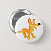 Niedlich Cartoon Dingo Button Abzeichen (Vorne & Hinten)