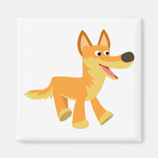 Niedlich Cartoon Dingo Magnet (Vorne)