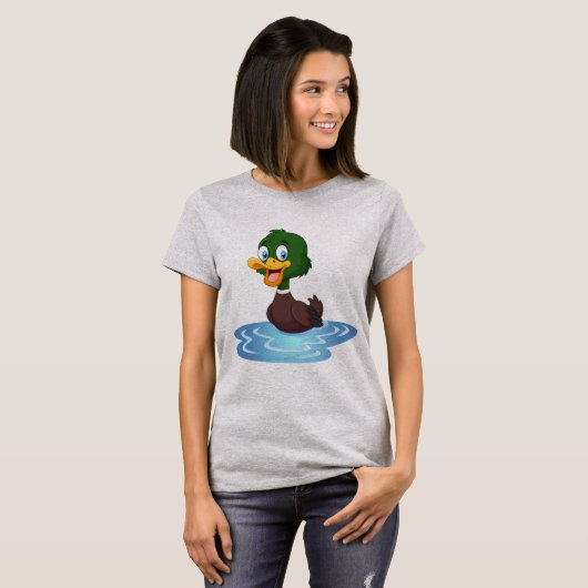 Niedlich Cartoon Duck T-Shirt (Vorne ganz)