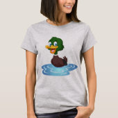 Niedlich Cartoon Duck T-Shirt (Vorderseite)