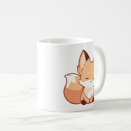Niedlich Cartoon Fox Tasse (VorderseiteRechts)