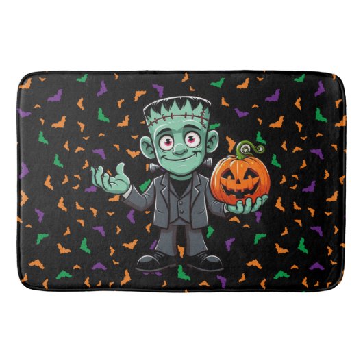 Niedlich, Cartoon Frankensteins Monster Badematte (Vorderseite)
