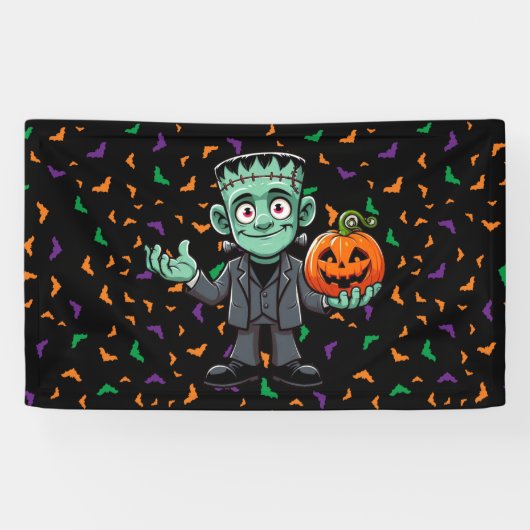 Niedlich, Cartoon Frankensteins Monster Banner (Horizontal)