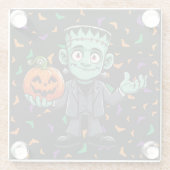 Niedlich, Cartoon Frankensteins Monster Glasuntersetzer (Rückseite)