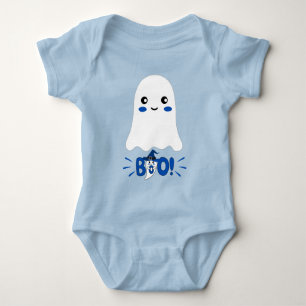 Niedlich Cartoon Ghost Sprichwort BOO Baby Strampler