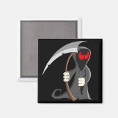 Niedlich Cartoon Grim Sensenmann Halloween Magnet (Vorderseite/Rückseite)
