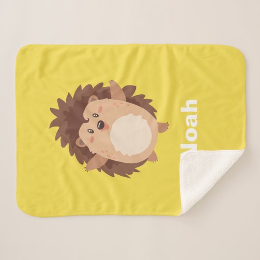 Niedlich Cartoon Igel Blanket - Hedgie Life Series Sherpadecke (Vorderseite (Horizontal))
