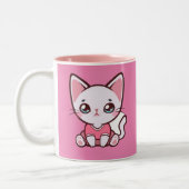 Niedlich Cartoon Kitty Tasse (Links)