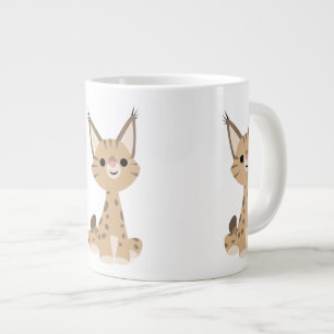 Niedlich Cartoon Lynx Jumbo Tasse