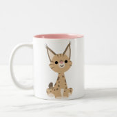 Niedlich Cartoon Lynx Tasse (Links)