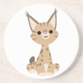 Niedlich Cartoon Lynx Untersetzer (Vorne)