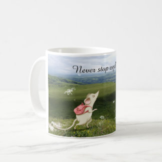 Niedlich Cartoon Mouse Journey Kaffeetasse
