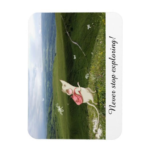 Niedlich Cartoon Mouse Journey Magnet (Vertikal)