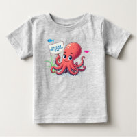 Niedlich, Cartoon-Oktopus mit Fischen