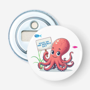 Niedlich, Cartoon-Oktopus mit Fischen Flaschenöffner
