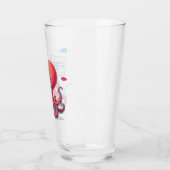 Niedlich, Cartoon-Oktopus mit Fischen Glas (Links)