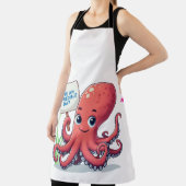 Niedlich, Cartoon-Oktopus mit Fischen Schürze (InSitu)