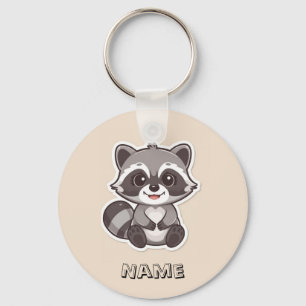 Niedlich Cartoon Raccoon Custom Schlüsselanhänger