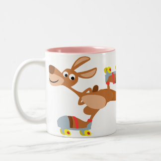 Niedlich Cartoon Skaten Kangaroo Tasse