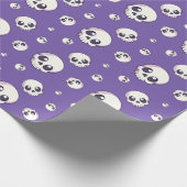 Niedlich Cartoon Skull Halloween Geschenkpapier (Ecke)