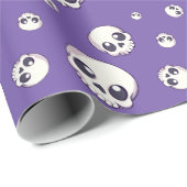 Niedlich Cartoon Skull Halloween Geschenkpapier (Rolleneckpunkt)