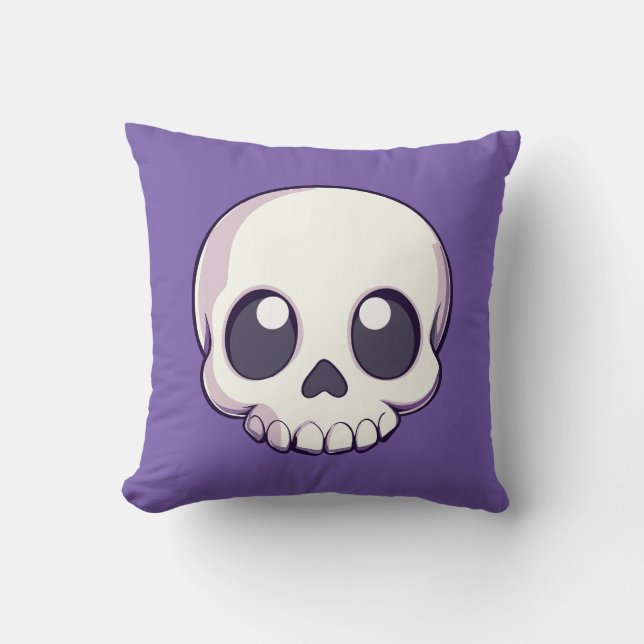 Niedlich Cartoon Skull Halloween Kissen (Vorderseite)