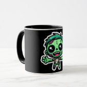 Niedlich, Cartoon Zombie Tasse (Vorderseite Links)