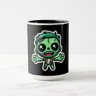 Niedlich, Cartoon Zombie Tasse